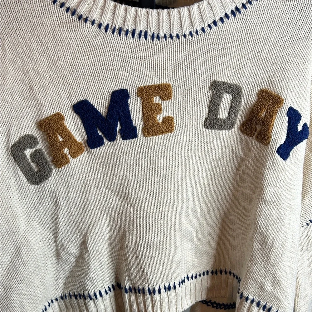 Jessica Simpson Cream and Blue Knit - Picture 3 of 7